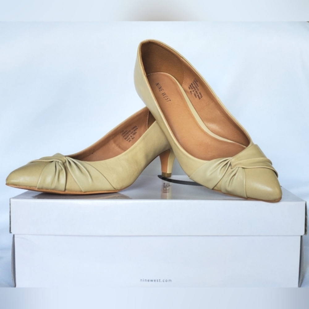 Nine West Beige Lidiaoli Heels- sz 7.5M - NWT